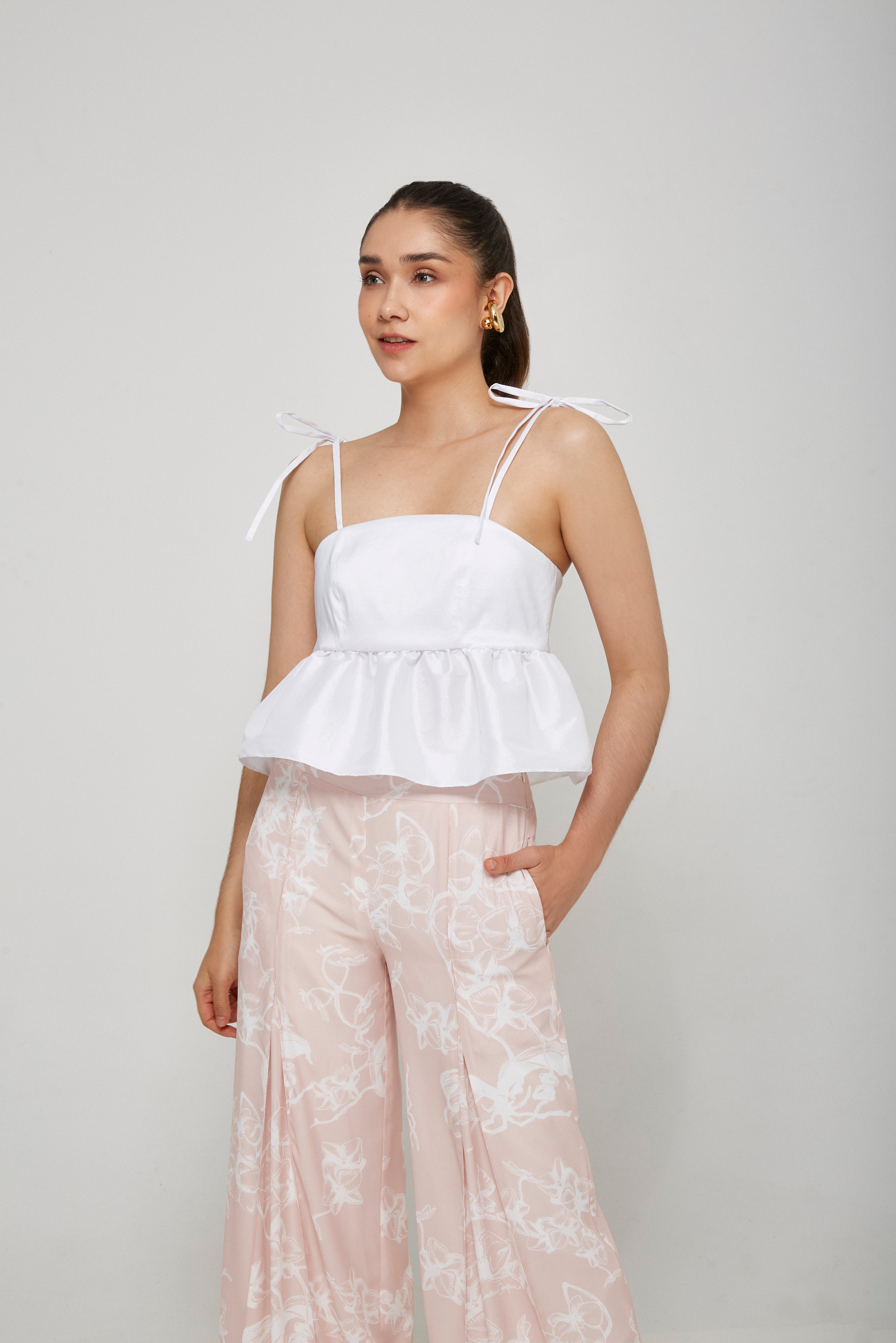 Orchid White Palazzo Pants