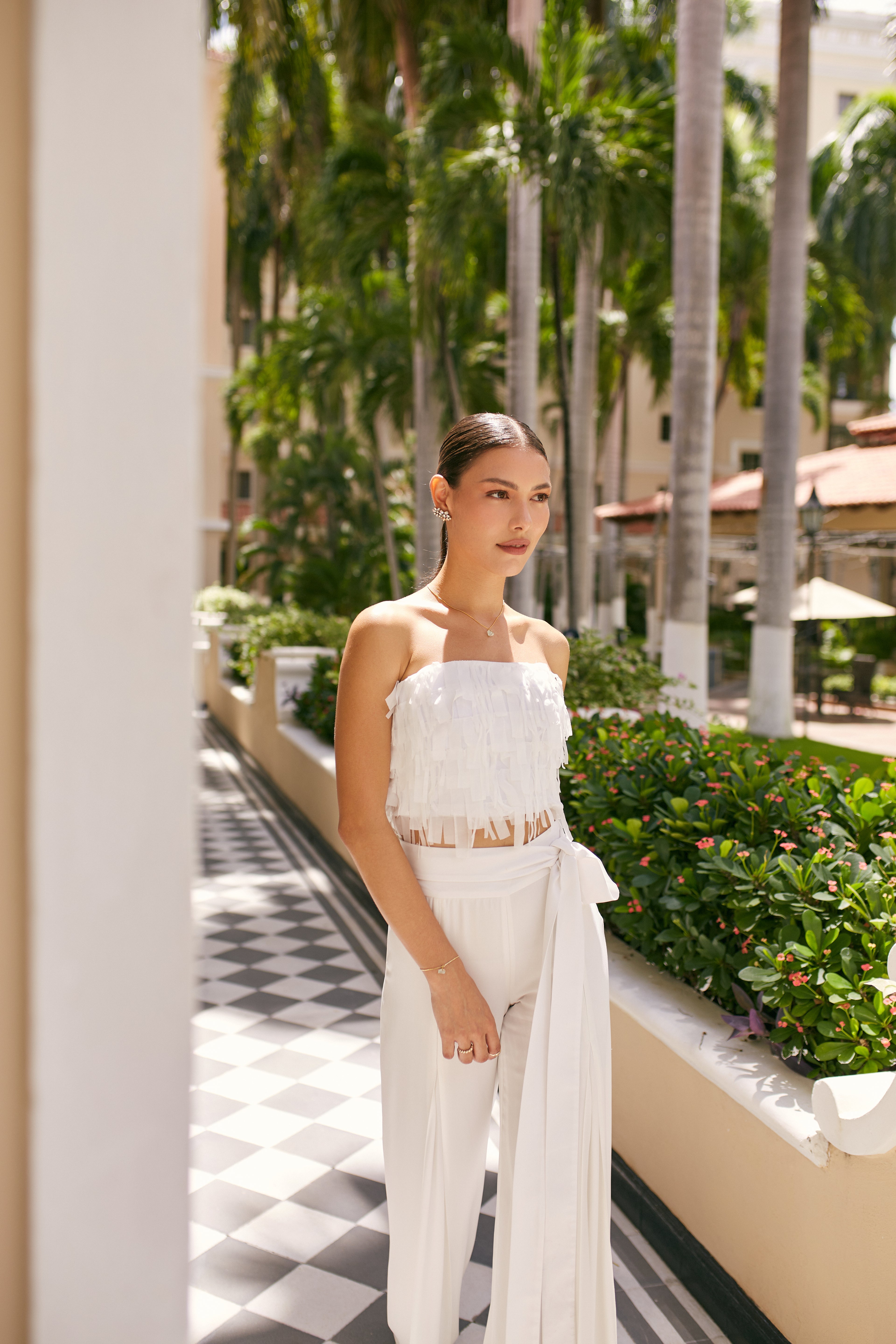 Beleza Strapless Top - Blanco