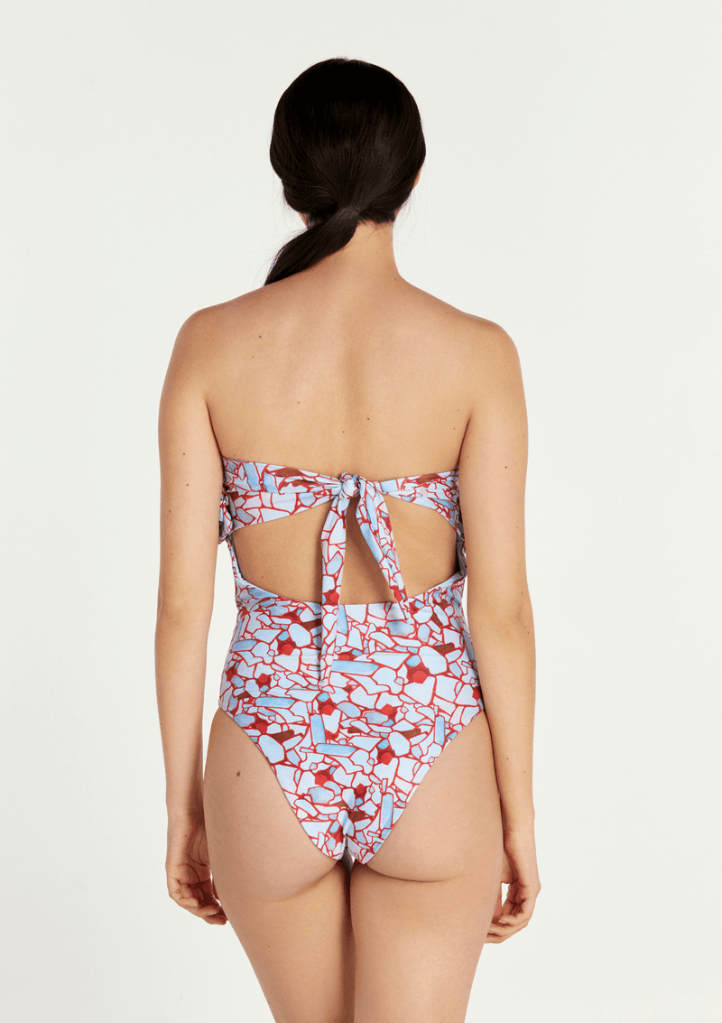 FUEGO BODY - RED & BLUE ABSTRACT CELLS PRINT